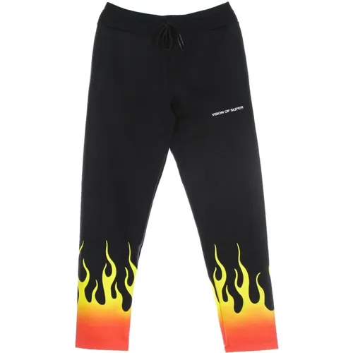 Rote Shaded Flames Leichte Tracksuit Hose - Vision OF Super - Modalova