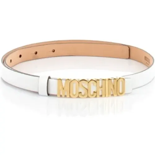 Leather Belt , female, Sizes: XS - Moschino - Modalova