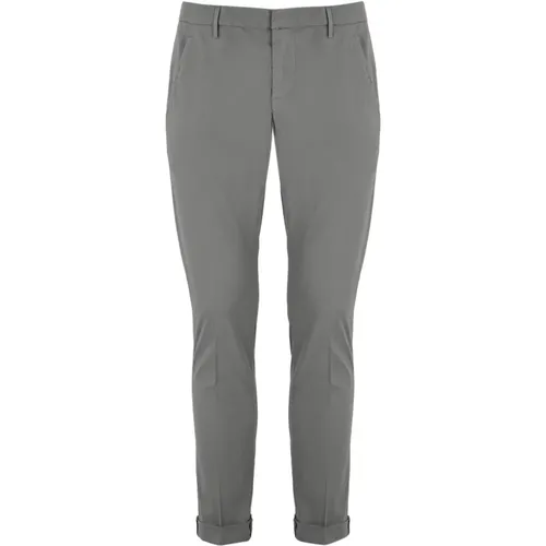 Slim Fit Grey Trousers , male, Sizes: W30, W29, W35, W32, W31, W34 - Dondup - Modalova