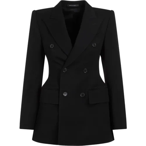 Wool Double-Breasted Jacket , female, Sizes: XS - Balenciaga - Modalova