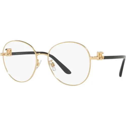 Goldene Brillengestelle , Damen, Größe: 56 MM - Dolce & Gabbana - Modalova