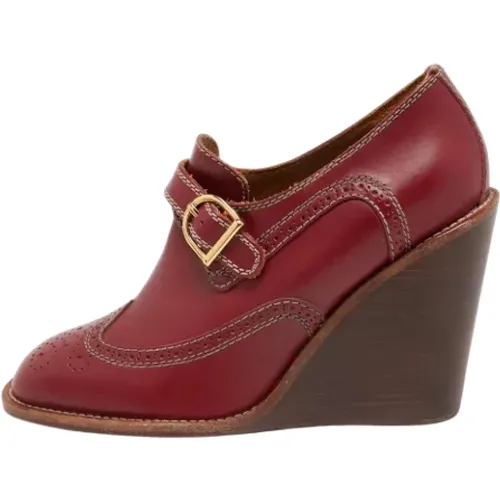 Pre-owned Leather heels , female, Sizes: 5 1/2 UK - Chloé Pre-owned - Modalova