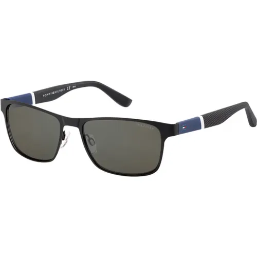 Stylish Sunglasses in /Blue and Grey , male, Sizes: 57 MM - Tommy Hilfiger - Modalova