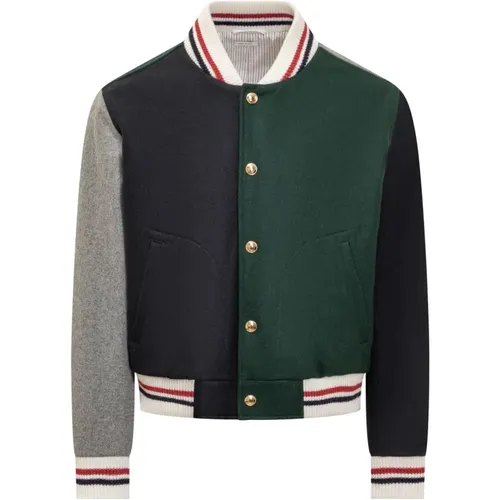 Rib Blouson Jacket , male, Sizes: L - Thom Browne - Modalova