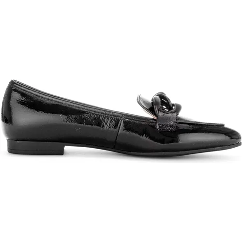 Elegante Schwarze Lackleder Ballerinas - Gabor - Modalova