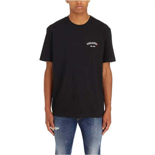 Baumwoll Regular Fit T-Shirt - Dsquared2 - Modalova