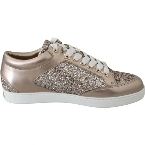 Glitzer Leder Sneakers Miami ogml - Jimmy Choo - Modalova