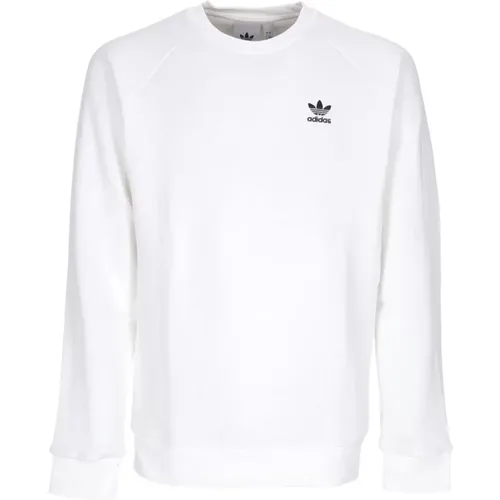 Weißes Crewneck Sweatshirt Streetwear , Herren, Größe: L - Adidas - Modalova