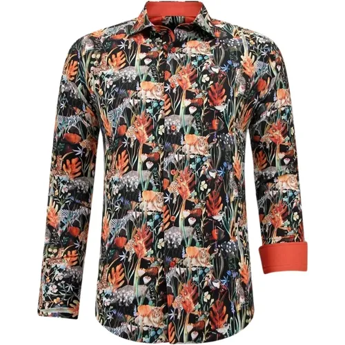 Slim Fit Hemden mit Tierdruck Herren - 3120 , Herren, Größe: XL - Gentile Bellini - Modalova