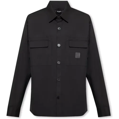 Shirt with pockets , male, Sizes: L, XL, 3XL, 5XL, M, 2XL, 4XL - Balmain - Modalova