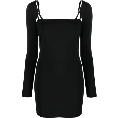 Square Neck Dress with Long Sleeves , female, Sizes: M - alexander wang - Modalova