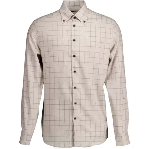 Ecru Long Sleeve Shirts , male, Sizes: 4XL, XL, L, 3XL - John Miller - Modalova