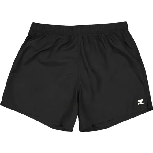 Nylon Shorts mit geradem Schnitt und elastischem Bund , Herren, Größe: M - Courrèges - Modalova