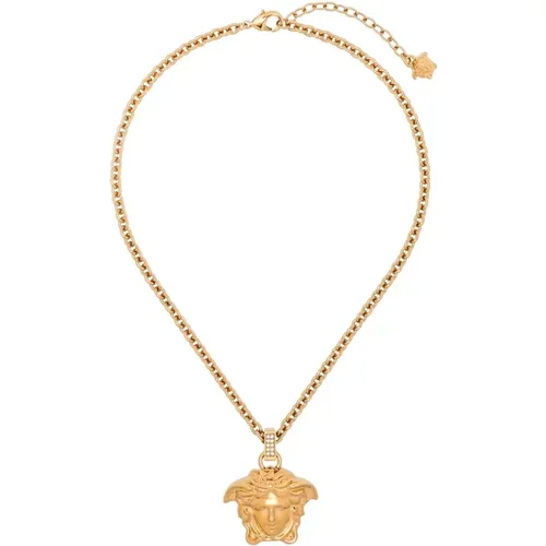 Metal Strass Necklace , female, Sizes: ONE SIZE - Versace - Modalova