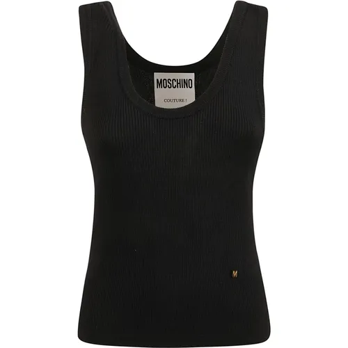 Schwarzes Top für Frauen , Damen, Größe: S - Moschino - Modalova