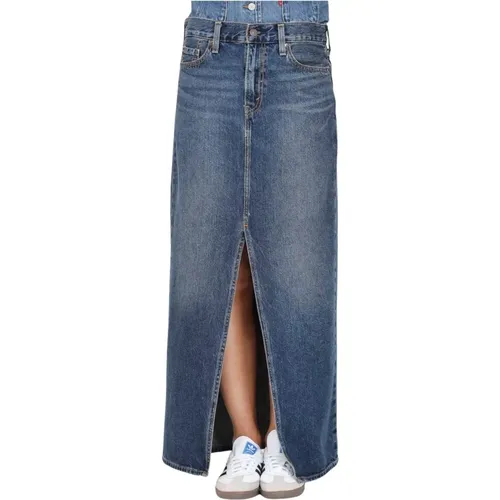 Levi's, Denim Langer Rock Knöchel Säule , Damen, Größe: W27 - Levis - Modalova