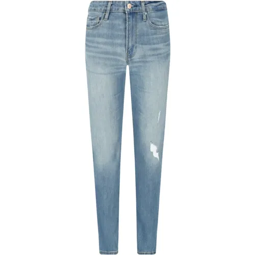 Blaue Skinny Stretch Denim Jeans , Damen, Größe: W24 - Guess - Modalova