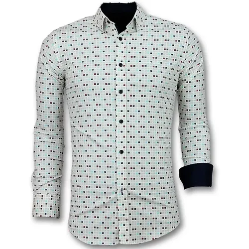 Men Slim Fit Sweaters - Tetris Motif Men Shirt - 3023 , male, Sizes: 2XL, S - Gentile Bellini - Modalova