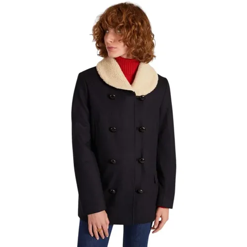 Canadian wool and sheepskin collar made in France , female, Sizes: S, L - L'Exception Paris - Modalova