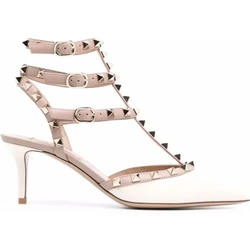 Rockstud Leather Pumps , female, Sizes: 2 UK - Valentino - Modalova