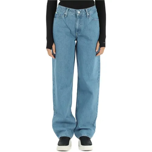 Trousers , female, Sizes: W25, W28 - Calvin Klein Jeans - Modalova