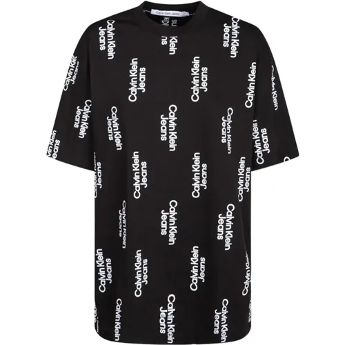 Logo Print T-Shirt , Herren, Größe: S - Calvin Klein - Modalova