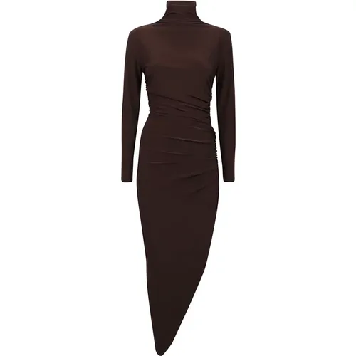 Draped Long-Sleeved Dress , female, Sizes: XS - Norma Kamali - Modalova