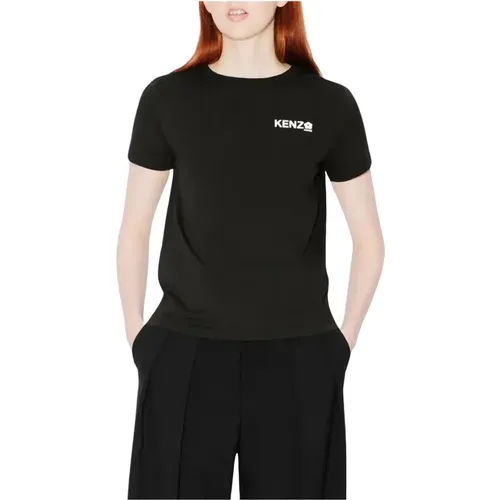 Klassisches Baumwoll-T-Shirt , Damen, Größe: M - Kenzo - Modalova