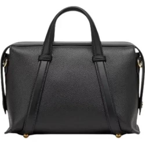 Schwarze Genarbte Leder Boston Tasche - Fendi - Modalova