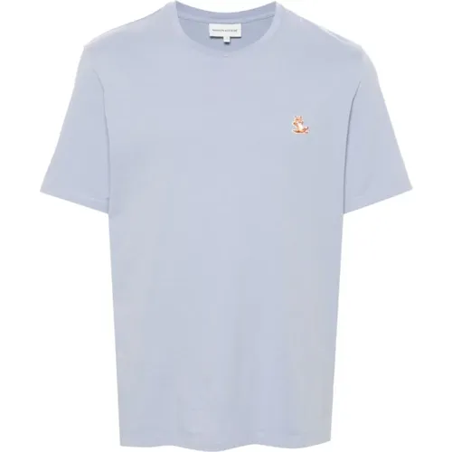 Chillax Fox Patch Regular T-Shirt , male, Sizes: XL, L, 2XL, S, M - Maison Kitsuné - Modalova