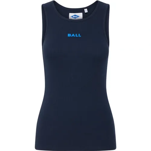 Sportliches Tanktop mit Besticktem Logo , Damen, Größe: L - Ball - Modalova