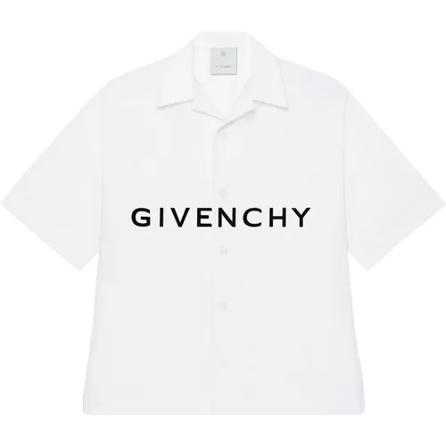 Embroidered Logo Shirt , male, Sizes: L - Givenchy - Modalova