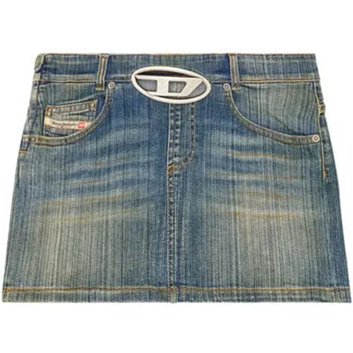 Blaue Denim Rock Oval Schnalle - Diesel - Modalova