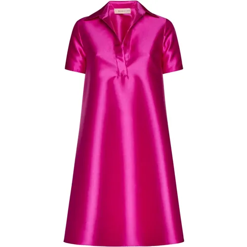 Fuchsia Kleider für einen Stilvollen Look , Damen, Größe: L - Blanca Vita - Modalova