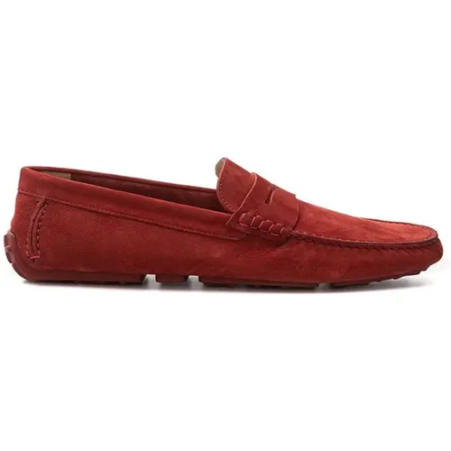 Bordeaux Leather Loafers for Men , male, Sizes: 8 UK - Bally - Modalova