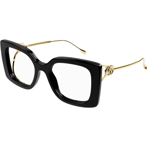 Schwarze Brillengestelle,GG1567O 003 Optical Frame,Stilvolle Brillengestelle in Dunklem Havanna,GG1567O 002 Optical Frame - Gucci - Modalova