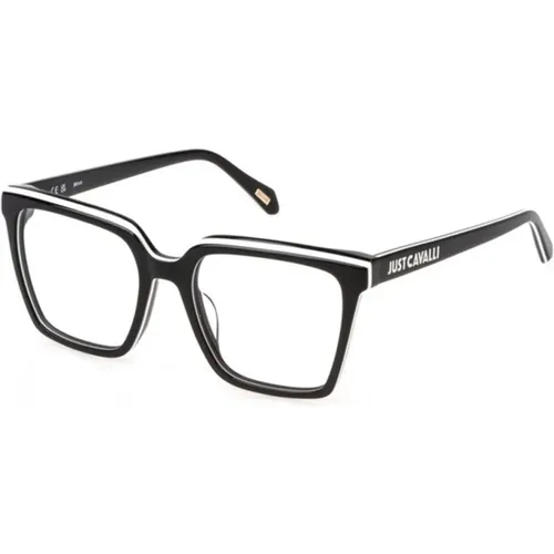 Stilvolle Schwarze und Weiße Brille - Just Cavalli - Modalova