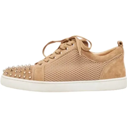 Pre-owned Suede sneakers , male, Sizes: 10 1/2 UK - Christian Louboutin Pre-owned - Modalova