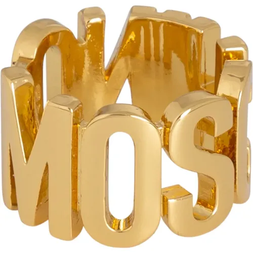 Lettering Logo Ring , Damen, Größe: S - Moschino - Modalova