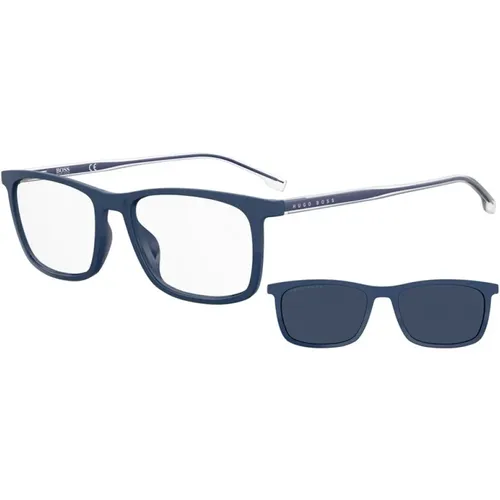 Mysterious Indeterminate Frame Gles for Men , male, Sizes: 55 MM - Boss - Modalova