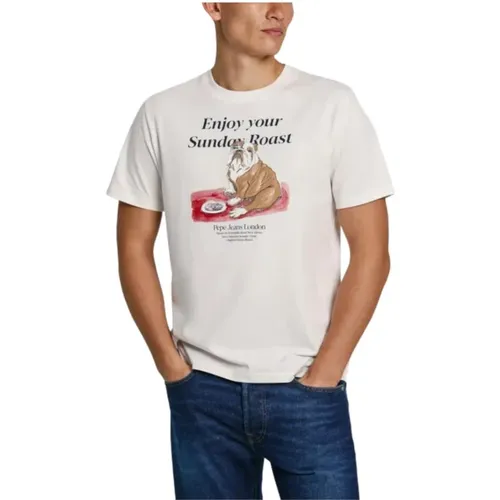 Lässiges Axel T-Shirt , Herren, Größe: L - Pepe Jeans - Modalova