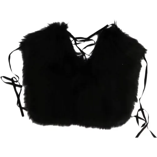 Fox Fur Shoulder Wrap , female, Sizes: M - Dolce & Gabbana - Modalova