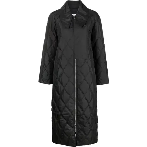 Quilted Ripstop Coat , female, Sizes: M, S - Ganni - Modalova