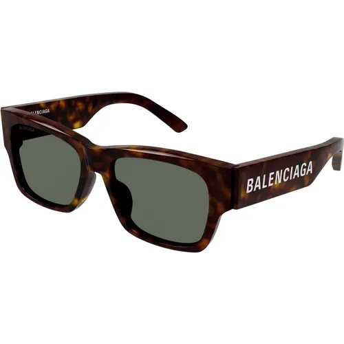 Havana/Grey Sunglasses , unisex, Sizes: 56 MM - Balenciaga - Modalova