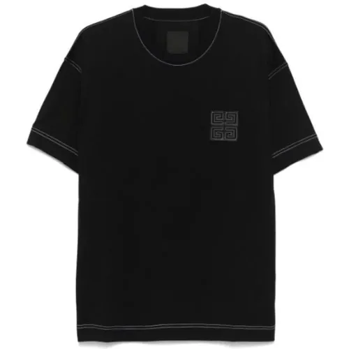 Schwarzes T-Shirt mit stilvollem Design , Herren, Größe: M - Givenchy - Modalova