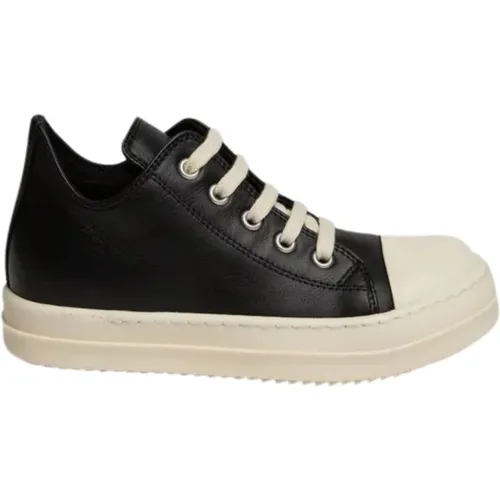 Schwarze flache Schuhe mit Kontrastdetails - Rick Owens - Modalova