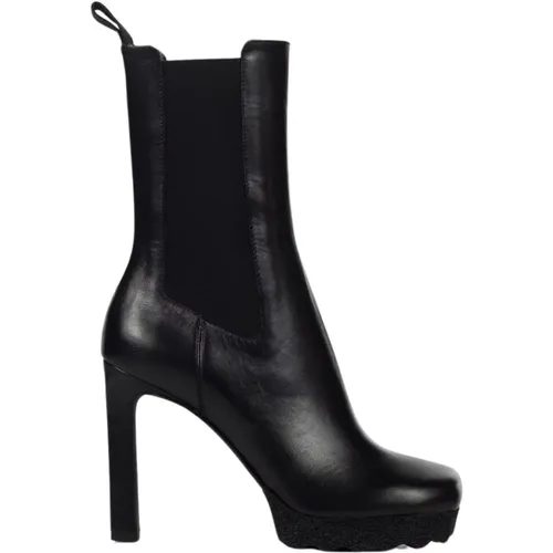 Sponge High Leather Boot , female, Sizes: 4 UK - Off White - Modalova