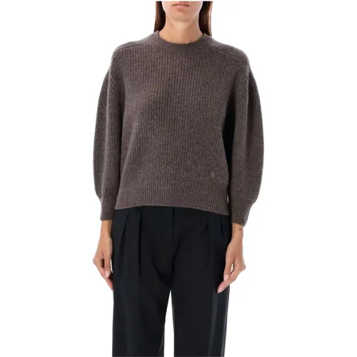 Cashmere Crewneck Knitwear Choco Aw24 , female, Sizes: M - Loulou Studio - Modalova