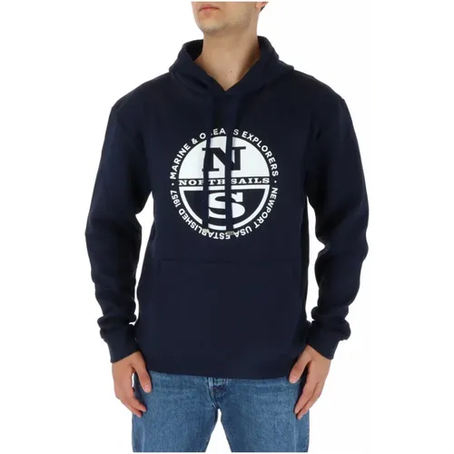 Printed Long Sleeve Sweatshirt , male, Sizes: M, S, L, XL, 2XL - North Sails - Modalova
