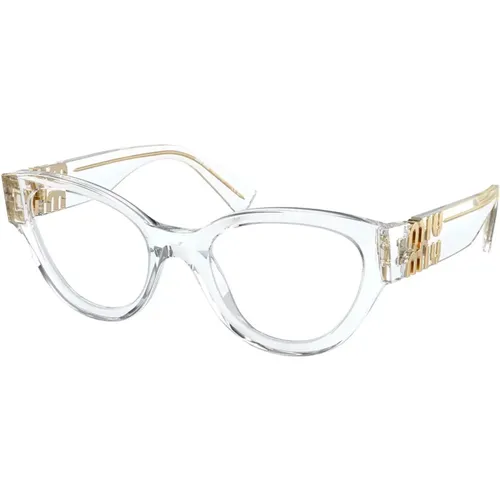 Crystal Eyewear Frames , unisex, Sizes: 50 MM - Miu Miu - Modalova